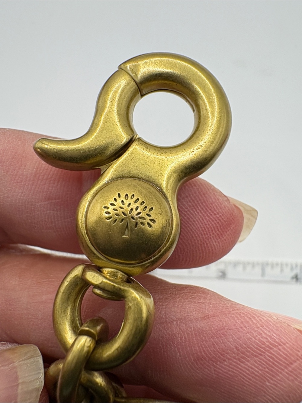 Mulberry Pisces Brass Keychain with Teal Enamel Fish Charm - Picture 4 of 6